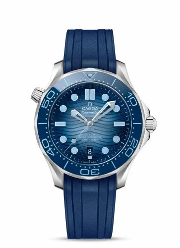 Omega Seamaster Diver 300M Master Co-Axial 42 Stainless Steel / Summer Blue / Rubber 210.32.42.20.03.002 (21032422003002)